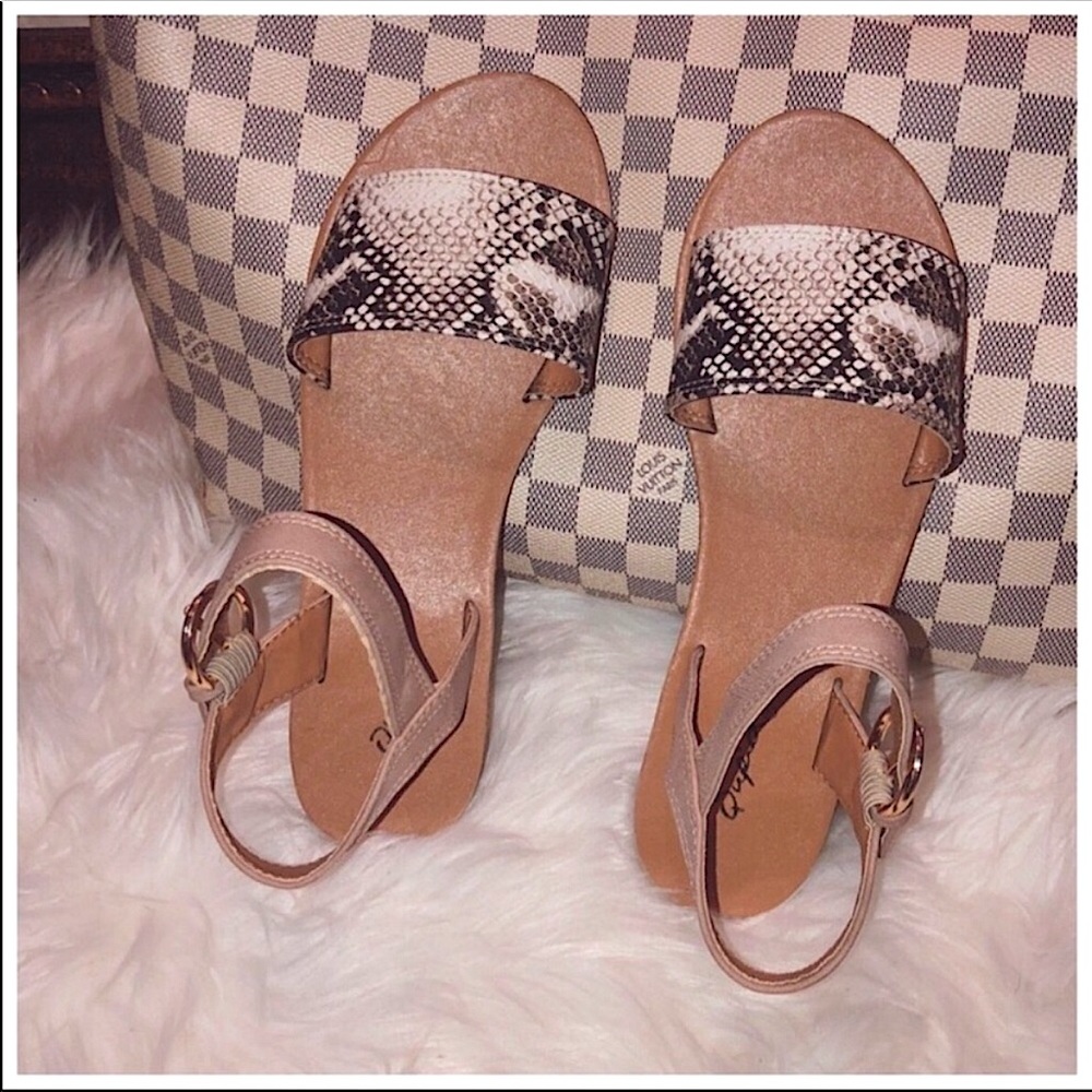 Snake skin sandals